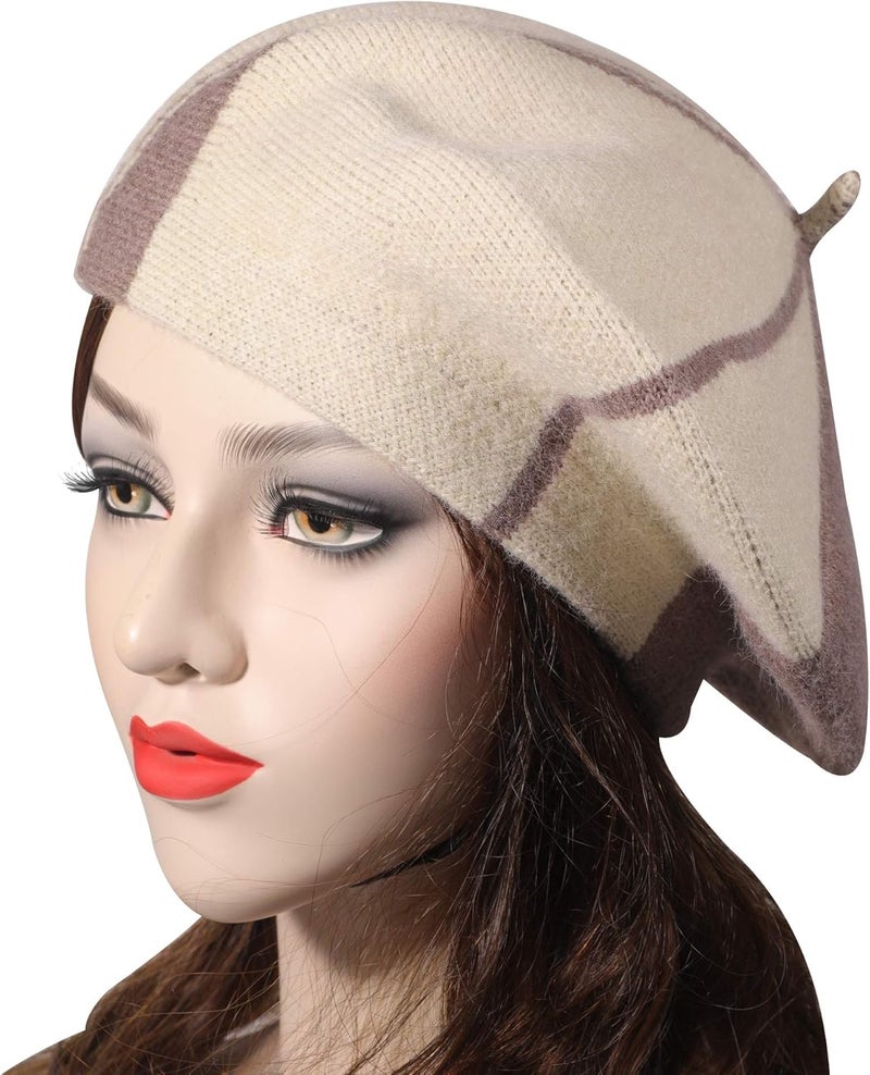 ZLYC French Beret Hat Fashion Print Lightweight Winter Warm Artist Hat for Women - Image 2